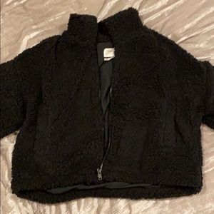 Black Urban Outfitters Teddy Jacket